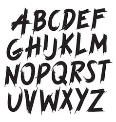 Hand drawn bold gothic font alphabet Royalty Free Vector