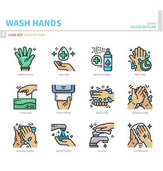 7 Steps To Washing Hands For Good Health Vector Image 7 Steps To Washing Hands For Good Health Vector Image