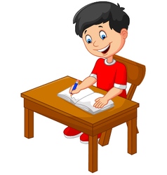 Cartoon Kid Writing Vector Images (over 5,500)