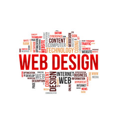 Web design word cloud template creative concept Vector Image