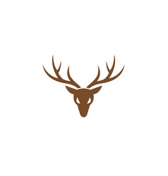 Deer with big horns for logo design Royalty Free Vector