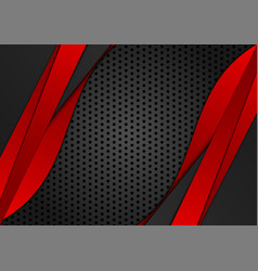 Abstract Geometric Background Red And Black Color Vector Image