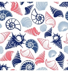 Beach seamless pattern sand and sea shells Vector Image