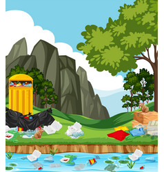 Pollution in national park Royalty Free Vector Image