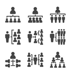 Hierarchy in company organization chart tree Vector Image