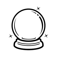 Isolated magic spiritual ball Royalty Free Vector Image
