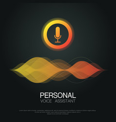 Voice assistant concept and sound Royalty Free Vector Image