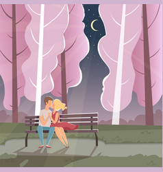 Lovers park Royalty Free Vector Image - VectorStock
