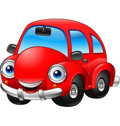 Cartoon police car character Royalty Free Vector Image