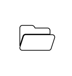 Line Folder Icons Royalty Free Vector Image - VectorStock