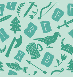 Ancient iceland pattern seamless design Royalty Free Vector