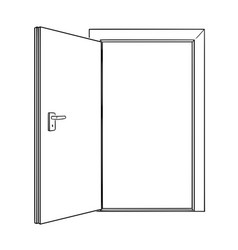 Door Drawing Open Vector Images Over 2 900