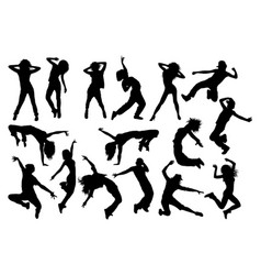 Modern dancer expressive silhouette Royalty Free Vector