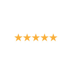 5 star rating icon graphic design template vector image