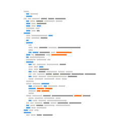 Pc monitor with program coding data Royalty Free Vector