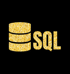 Sql database icon logo design ui or ux app Vector Image