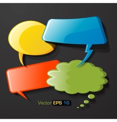 Color paper speech bubbles Royalty Free Vector Image