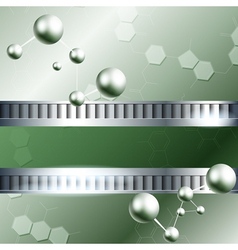 Science background with molecules Royalty Free Vector Image