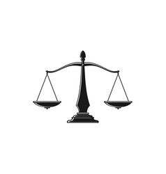 Balancing scales isolated law and justice symbol Vector Image