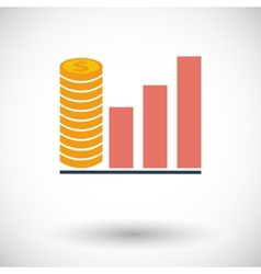 Graph flat single icon Royalty Free Vector Image