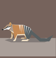 Wild numbat with happy face Royalty Free Vector Image