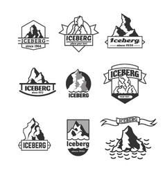 Iceberg logo or emblem Royalty Free Vector Image