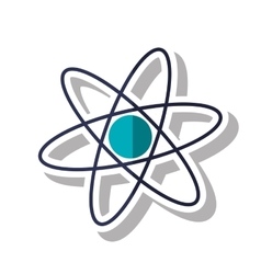 Isolated science atom design Royalty Free Vector Image