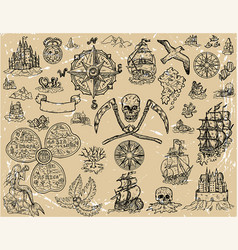 Pirate treasure map Royalty Free Vector Image - VectorStock