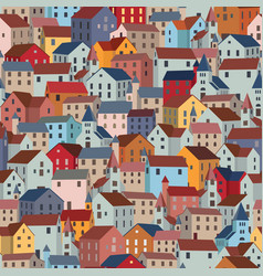 Cute amsterdam houses seamless pattern Royalty Free Vector