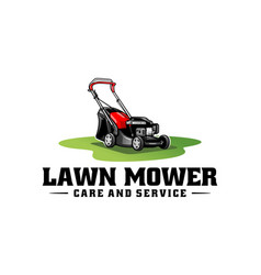 Turf and lawn mower logo Royalty Free Vector Image