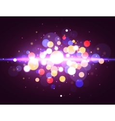Magic bokeh background with light effect gold Vector Image
