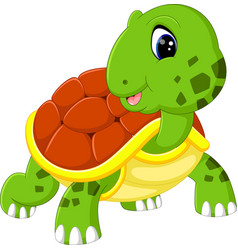 Cute turtle cartoon Royalty Free Vector Image - VectorStock