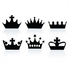 Set crowns Royalty Free Vector Image - VectorStock