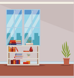 Home living room interior Royalty Free Vector Image