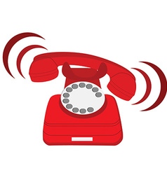 Telephone icon red Royalty Free Vector Image - VectorStock