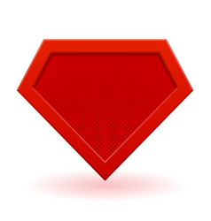 red superhero logo template royalty free vector image