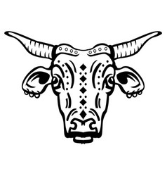 Bulls head tribal Royalty Free Vector Image - VectorStock