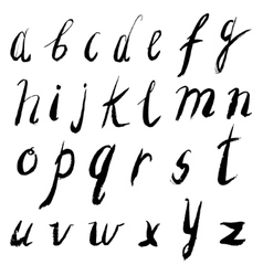 Hand drawn ink alphabet Royalty Free Vector Image