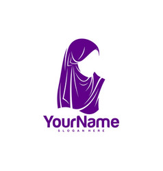 Muslimah hijab logo design hijab logo template Vector Image