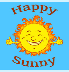 Thumb up sun Royalty Free Vector Image - VectorStock