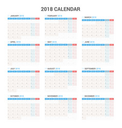 yearly calendar for next 3 years 2018 to 2020 vector image yearly timetable template