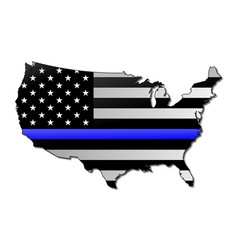 The Thin Blue Line Police symbol Royalty Free Vector Image