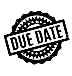 Due Date rubber stamp Royalty Free Vector Image