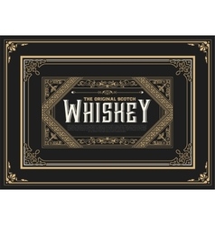 Old whiskey label Royalty Free Vector Image - VectorStock