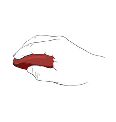 Hand holding mouse Royalty Free Vector Image - VectorStock