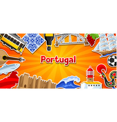 Travel to portugal portuguese culture and symbols Vector Image