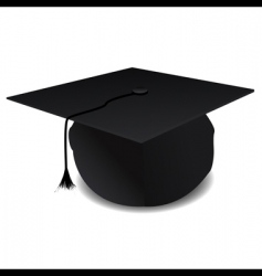 Doctorate hat with degree Royalty Free Vector Image