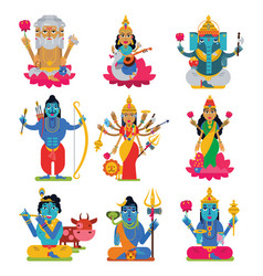 Indian god hindu godhead goddess Royalty Free Vector Image