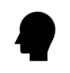 Man Head Silhouette Royalty Free Vector Image - VectorStock