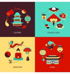 Asian farmers flat set Royalty Free Vector Image